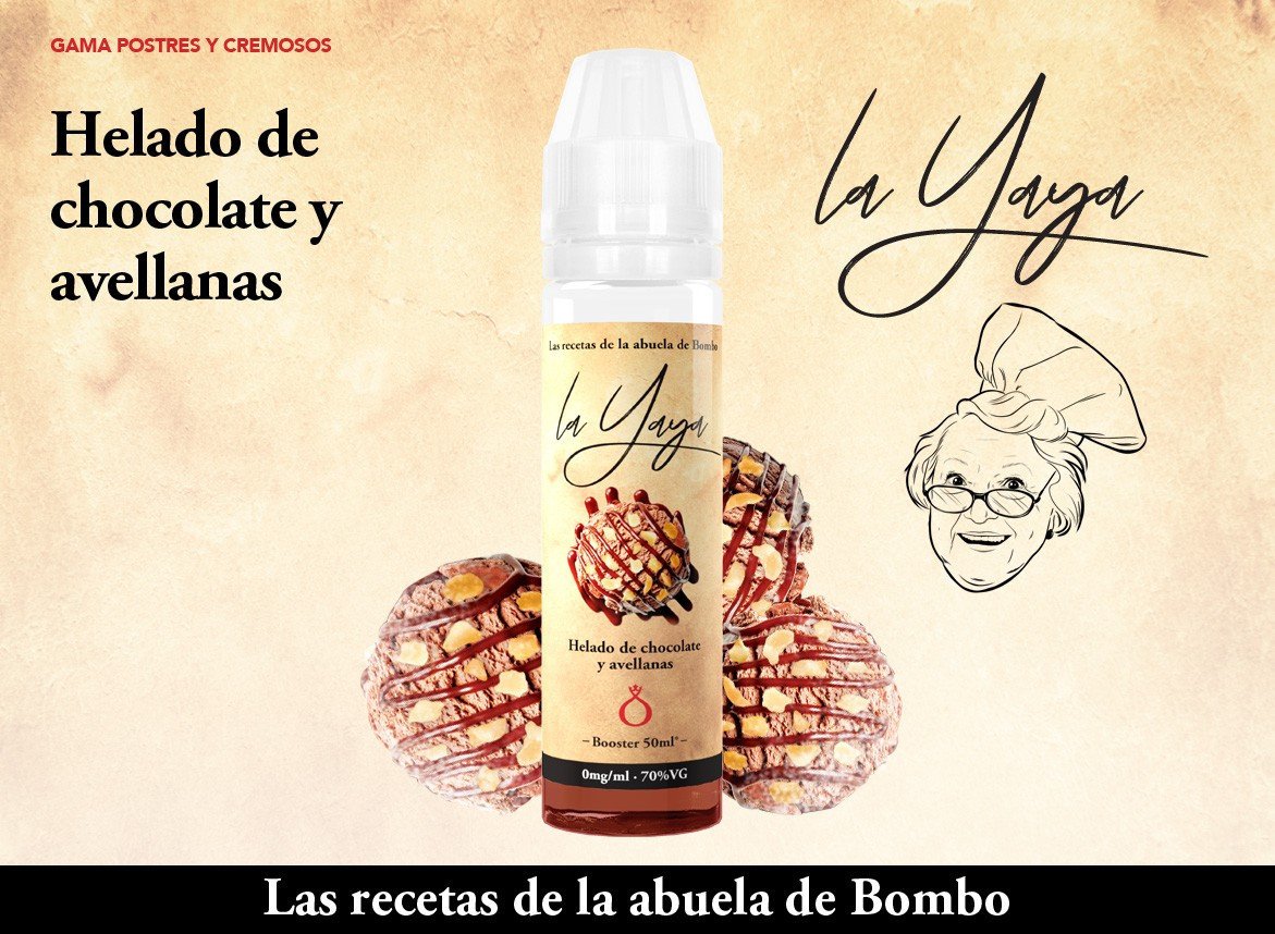 E-líquido LA YAYA (BOMBO) HELADO DE CHOCOLATE Y AVELLANAS TPD 50ml 0mg