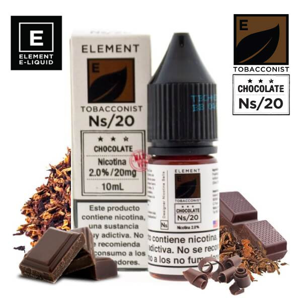 E-líquido Element Salts Tobacconist Chocolate 20mg/ml 10ml